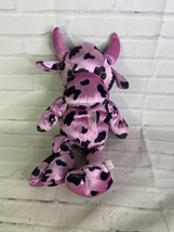 Kellytoy Animal Cow Plush Stuffed Toy Pink Purple Black With Bow - £41.54 GBP