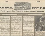 Texas National Dispatch March 1983 Texas 1836 1886 Sesquicentennial Comm... - £13.95 GBP