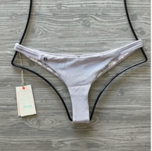 Maaji Swimwear Lavender Split Reversible Chi Chi Cut Bikini Bottom (L) - £45.86 GBP