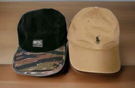 Denim &amp; Supply Corduroy Camo &amp; Polo Khaki Ralph Lauren Adjustable Cap 2p... - $247.50