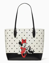 Kate Spade Disney X Reversible Minnie Mouse Leather Tote Pouch K4643 $379 NWT FS - £118.66 GBP