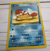 Krabby Pokémon Card TCG Fossil 51/62 Common Vintage NM - £0.77 GBP