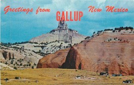 Church Rock Red Rock Area Greetings from Gallup Unused Chrome Postcard NM P688 - $3.47