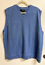 Men's Nike Golf Sz XL Medium Blue Sweater Vest Textured Ribbed - $18.32
