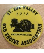 1978 St Joe Valley Old Engine Association Pinback Button Pin Tractor Jon... - $7.77 CAD