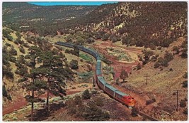 Postcard Train Santa Fe Railway El Capitan Apache Canyon Near Lamy New Mexico - £3.17 GBP