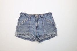Vintage 90s Levis Womens Size 11 Distressed Denim Jean Shorts Jorts Blue Cotton - £38.68 GBP