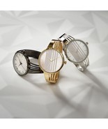 WOMEN&#39;S STRIPED DIAL CUFF WATCH - £11.99 GBP