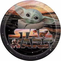 Star Wars Mandalorian The Child Yoda Lunch Plates Birthday Party Unique 8 Count - £4.75 GBP