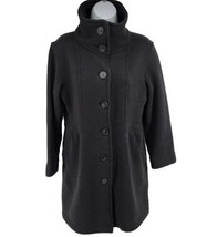 Patagonia Knit Button Long Sweater Jacket Women&#39;s Size L Black STY25657 - £43.48 GBP