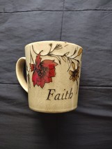 &quot;Faith&quot; Pfalttzgraff 16oz Coffee/Tea Floral Multicolor Cup/Mug Rare Item  - $14.85