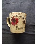 &quot;Faith&quot; Pfalttzgraff 16oz Coffee/Tea Floral Multicolor Cup/Mug Rare Item  - £11.62 GBP