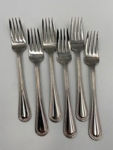Set of 6 Towle 18/10 Vietnam Stainless Steel BEADED ANTIQUE Salad Forks ... - £39.86 GBP