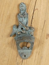 Cast Iron Mermaid Bottle Opener Wall Mount Mountable Beach Cabin Bar Bee... - €12,91 EUR