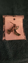 New Betsey Johnson Brooch Hummingbird Green Rhinestones Shiny Pretty Collectible - £11.98 GBP