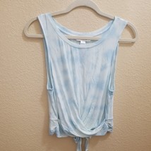 NEW Heavenly by VICTORIA Sleeveless Modal Tie Back Tank XL Blue Tie Dye - £12.91 GBP