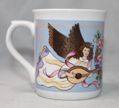 Papel Giftware Coffee Tea Cup Mug Angel Roses Harp Floral 3.75&quot; Tall - £8.44 GBP