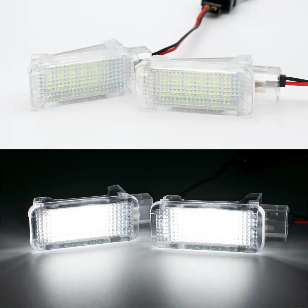 2pcs Xenon White LED Courtesy Under Door Footwell Light Trunk Lamp for VW Toua - £14.37 GBP