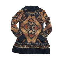 J Jill Knit Cardigan Button Up Womens S Tall Bohemian Geometric  - $39.19