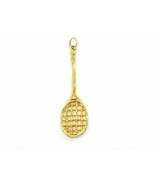 Vintage Tennis Racket Pendant 14k Solid Gold - £91.92 GBP