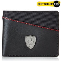 Authentique Puma Ferrari Noir Bifold Véritable PU Cuir Hommes Portefeuil... - £15.64 GBP