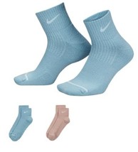 Nike Womens 2PK Everyday Wool Cushioned Ankle Socks Small DQ6397-904 - £22.20 GBP