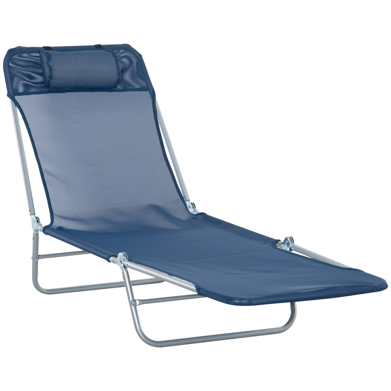 Folding Pool Chaise Lounge: 6-Position Recline - $90.99