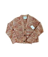 Women’s RE/DONE 90’s Crop Wool Cashmere Cardigan Terracotta/Multi Size M... - $105.24 CAD