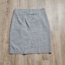 Chapter One Classy Cute Skirt ~ Sz 8P ~ Gray &amp; Beige Plaid ~ Knee Length  - $17.99