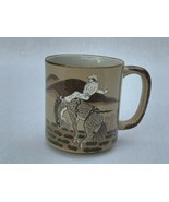 Otagiri Japan Cowboy Western Mug Ceramic Cup Hand Painted Bucking Wild H... - £14.26 GBP