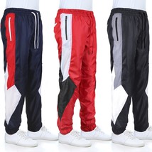 LR Men&#39;s Retro Urban Lightweight Athletic Casual Striped Gym Track Sweat Pants - £16.77 GBP