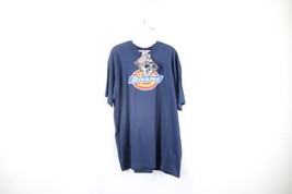 NOS Vintage 90s Dickies Mens XL Spell Out Big Logo Short Sleeve T-Shirt Blue USA - £38.91 GBP