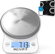 Inevifit Eros Bluetooth Smart Scale &amp; Digital Kitchen Scale Fitness Bundle, - £129.69 GBP