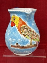 Nino Parrucca Pitcher Parrot Bird Hand Painted Ceramic Made In Italy - £46.42 GBP