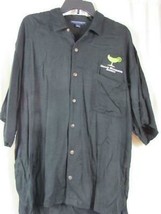 Port Authority Black Mens L Button Shirt Embroidered Dallas Margarita Society - £2.23 GBP