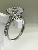2.45Ct Cushion Cut Simulated Diamond Engagement Ring 14k White Gold in Size 7.5 - £213.31 GBP