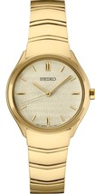 Seiko Essentials Collection Ladies Gold Tone Watch SUR552 - £266.68 GBP