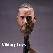 1/6 Scale Viking Male Head Sculpture 12-Inch Soldier Figure Model Male D... - £31.59 GBP