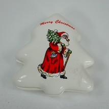 Russ Berrie &amp; Co, Christmas Tree Trinket Box Candle /w Santa Claus 2416 Kkhuf - £10.27 GBP
