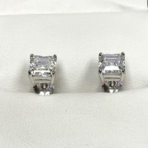 Igi 4.05 CT E-VS1 Asscher Labo Grown Boucles Oreilles Diamant 14k or Blanc - £1,784.58 GBP