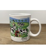 Vintage Cow Mug Superbowl Parody Cows Playing Football, Baseball 2004 Al... - $17.47 CAD