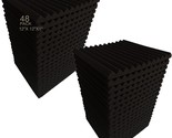 Acoustic Grid Studio Foam Sound Absorption Wall Panels, 48, 1&quot; X 12&quot; X 12&quot;. - $39.94