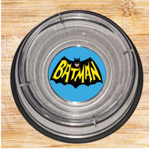 Batman retro Bat Signal Snack Cereal Change Dish or Pet Bowl NEW holds 14oz. - £9.96 GBP