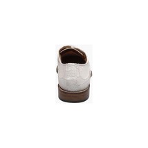 25630-100 Stacy Adams Tedesco Cap Toe Oxford Lizard Leather Dress Shoes White image 8
