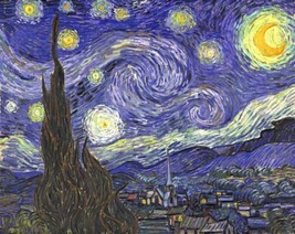 Art Vincent Van Gogh STARRY NIGHT Fine Repro on 16&#39;&#39;X20&#39;&#39; Print Giclee Canvas - £10.95 GBP