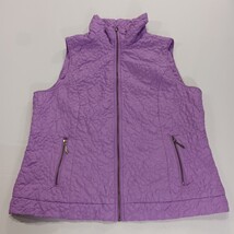 Christopher & Banks RN#63823 Women's Lavender Full-Zip Sleeveless Vest Size XL image 11