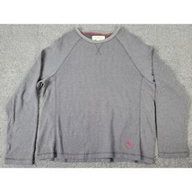 Tommy Bahama Shirt Men&#39;s LG Gray Raglan Long Sleeve Waffle Comfort Casua... - $18.95