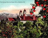 Vtg Postcard Redlands California CA -The Burrage Place &amp; Orange Grove Un... - £5.41 GBP