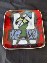 Marcello Fantoni Style Italy Ceramic Dish Decorated With Cubist Figure - £71.14 GBP