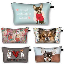 Stay Organized and Stylish with Our Kawaii Chihuahua Mom Cosmetic Bag - £8.12 GBP
